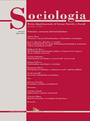 cover image of Sociologia n. 2/2015
